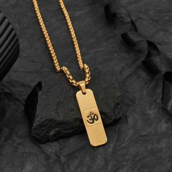 OM Slim 24K Gold Plated Pendant Chain